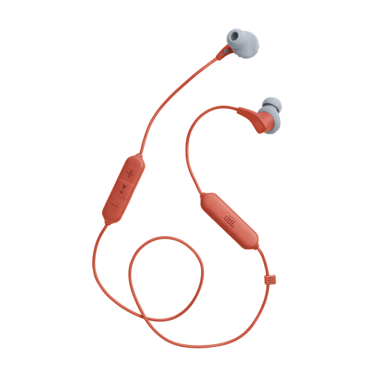 JBL Endurance Run 2 Wireless - Coral Orange - Waterproof Wireless In-Ear Sport Headphones - Detailshot 4